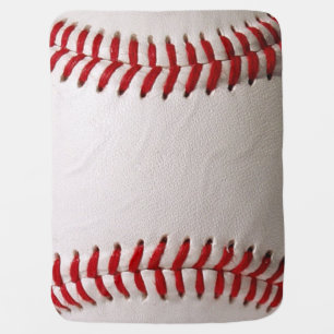 Baseball and Softball Red Stitching Baby Blanket