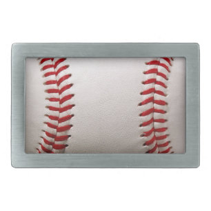 Baseball and Softball Red Stitching Belt Buckle