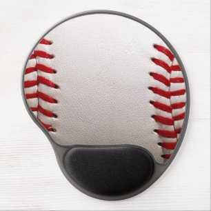 Baseball and Softball Red Stitching Gel Mouse Pad