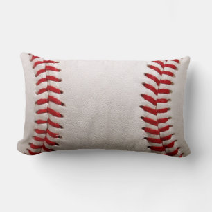 Baseball and Softball Red Stitching Lumbar Pillow