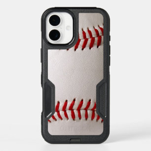 Baseball and Softball Red Stitching iPhone 16 Plus Case