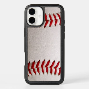Baseball and Softball Red Stitching iPhone 16 Plus Case