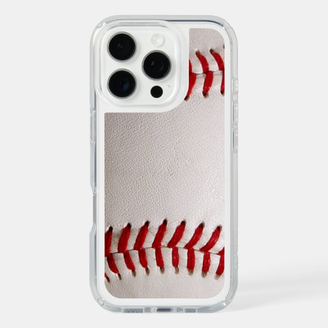 Baseball and Softball Red Stitching Speck iPhone Case (Front)