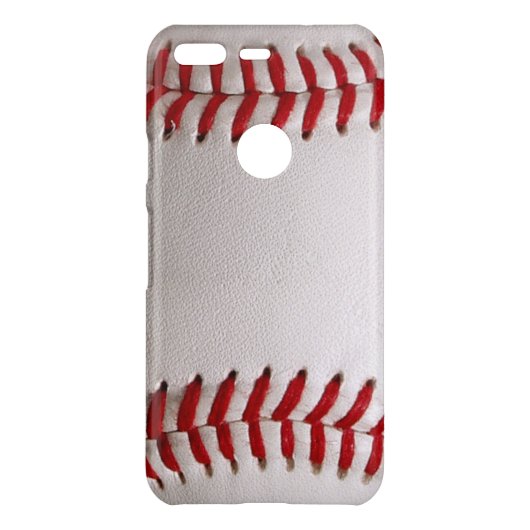 Baseball and Softball Red Stitching Uncommon Google Pixel Case (Back)