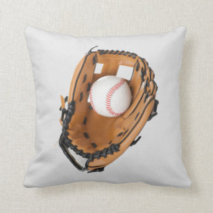 Baseball and Training Glove Novelty Gift Throw Pillow
