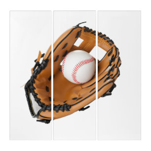 Baseball and Training Glove Triptych