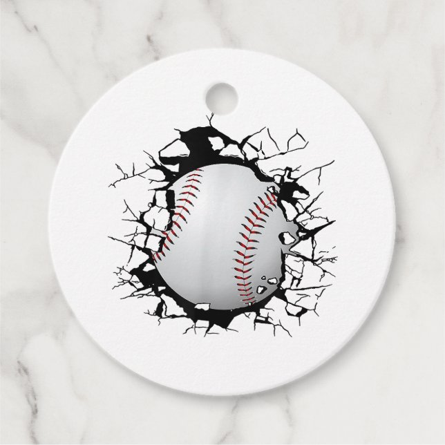 Baseball Apparel - Baseball  Favor Tags (Front)
