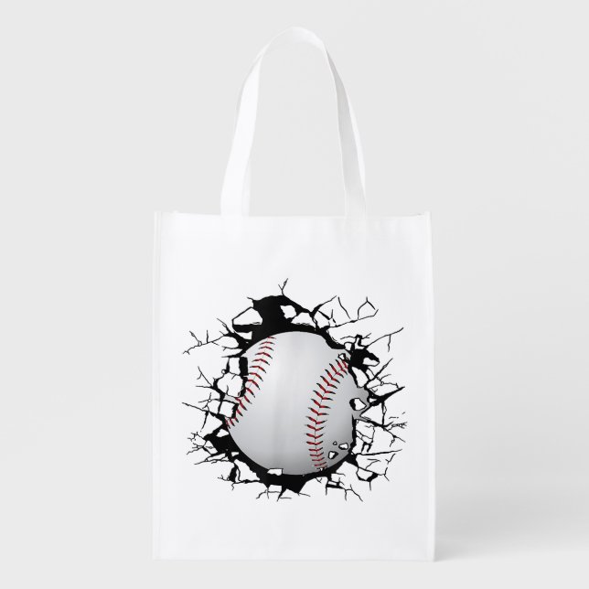 Baseball Apparel - Baseball  Grocery Bag (Front)