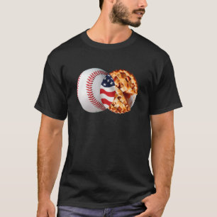 Baseball Apple Pie American Flag July 4th USA Men T-Shirt