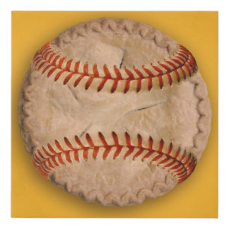 Baseball Apple Pie Faux Canvas Print