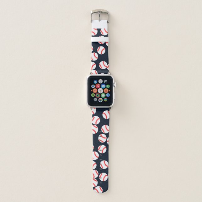 Baseball Apple Watch Wrist Band (Front)