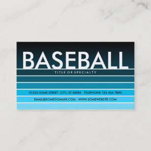BASEBALL aqua swatch Business Card