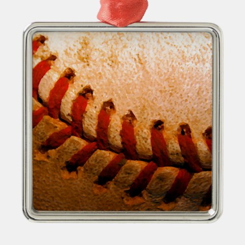 Baseball Art Metal Ornament