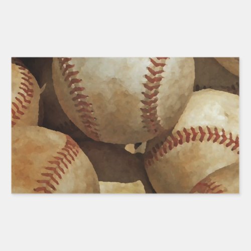 Baseball Art Rectangular Sticker