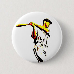 Baseball Artwork - Baseball Player Button