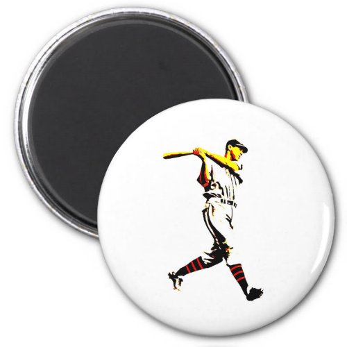 Baseball Artwork _ Baseball Player Magnet