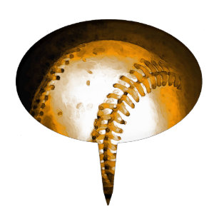 Baseball Artwork Cake Topper