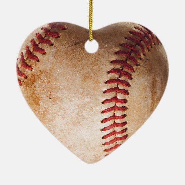 Baseball Artwork Christmas Ornaments (Back)