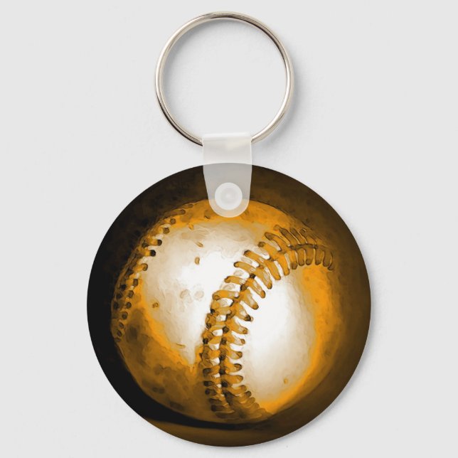 Baseball Artwork Keychain (Front)