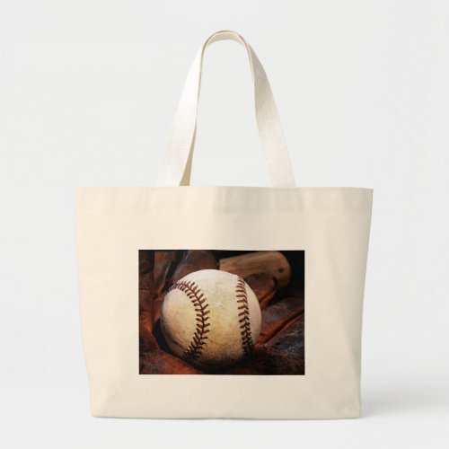 Baseball Artwork Large Tote Bag