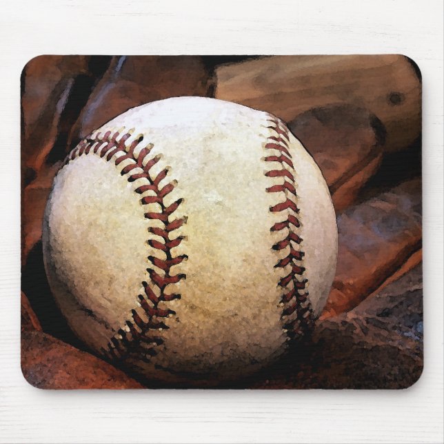 Baseball Artwork Mouse Pad (Front)