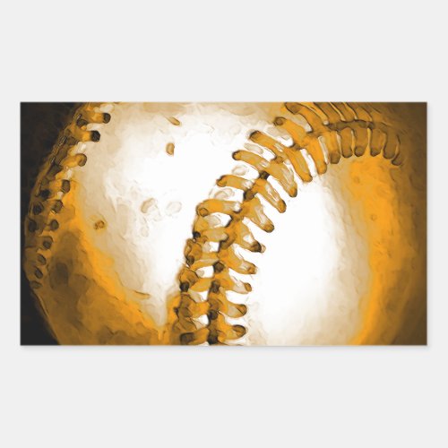 Baseball Artwork Rectangular Sticker