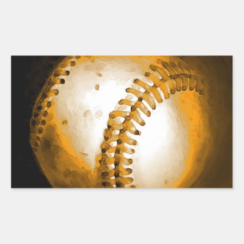 Baseball Artwork Rectangular Sticker