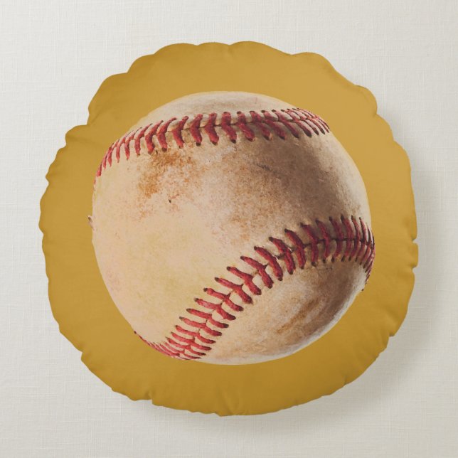Baseball Artwork Round Pillow (Front)