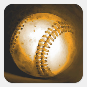 Baseball Artwork Square Sticker