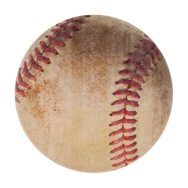 Baseball Artwork Vintage Cutting Board (Front)