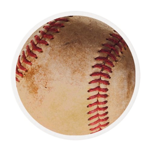 Baseball Artwork Vintage Edible Frosting Rounds