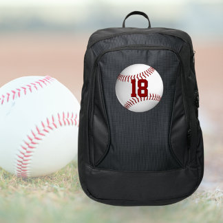 Baseball athlete jersey number port authority® backpack