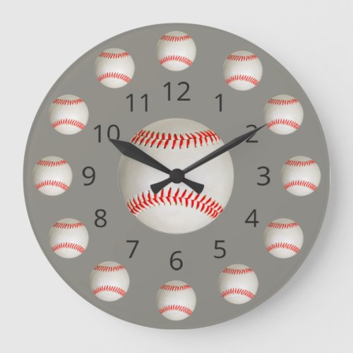 Baseball Atom Clock with Numbers