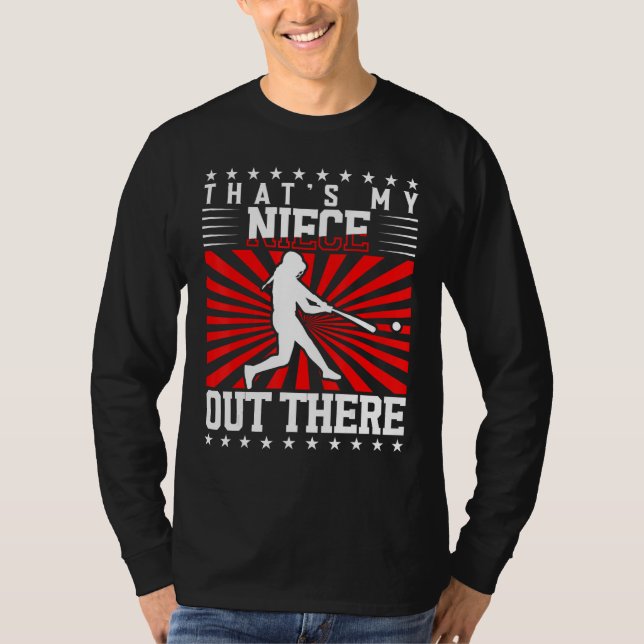Baseball Aunt That s My Niece Out There Baseball U T-Shirt (Front)
