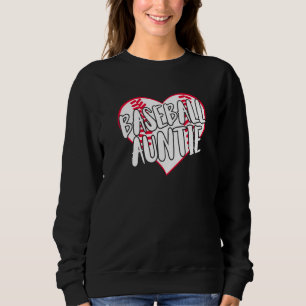 Baseball Auntie Heart Sweatshirt