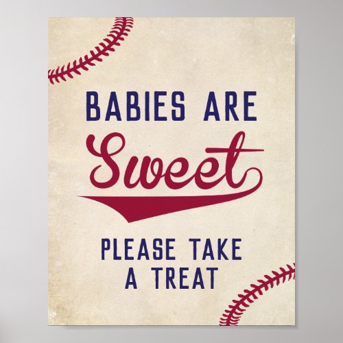 Baseball Babies are Sweet Please Take a Treat Sign