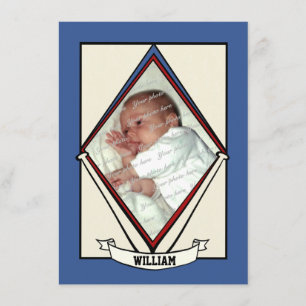 Baseball Baby Birth Announcement