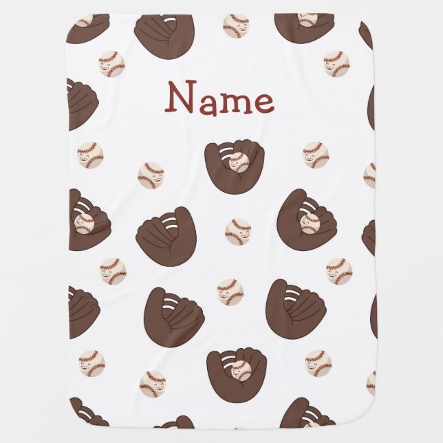 Baseball Baby Blanket (Front)