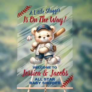 Baseball Baby Shower Acrylic Sign