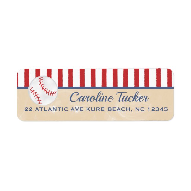 Baseball Baby Shower Address Label (Front)