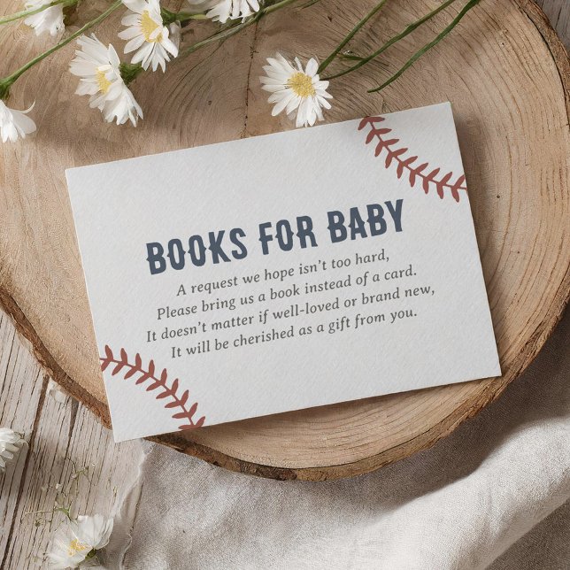 Baseball Baby Shower Books for Baby Enclosure Card (Creator Uploaded)