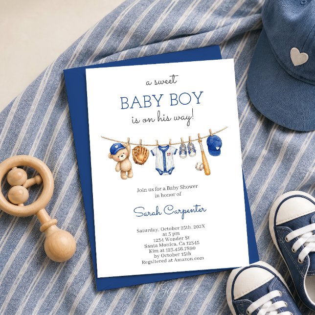 Baseball Baby Shower Boy Invitation (Creator Uploaded)