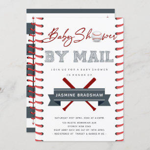 Baseball Baby Shower By Mail Invitation