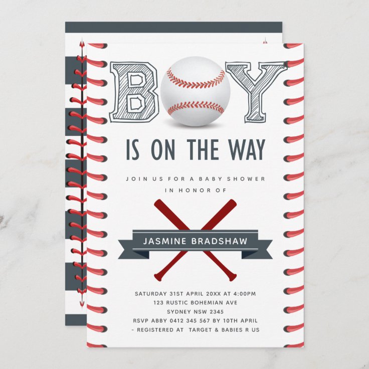 Baseball Baby Shower Invitation Zazzle