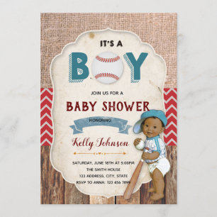 Baseball baby shower invitation