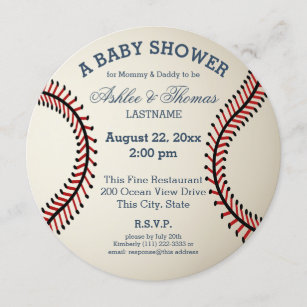 Atlanta Braves Baby Shower Baseball Ticket Invitation i