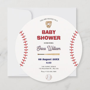 Baseball baby shower invitation
