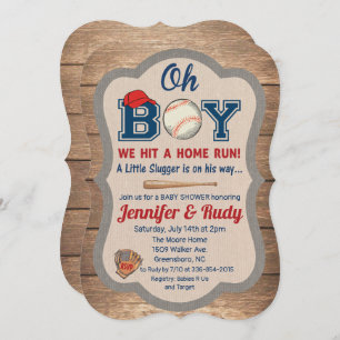 Baseball Baby Shower Invitation