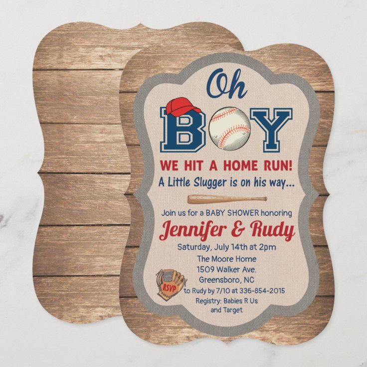 Baseball Baby Shower Invitation Zazzle