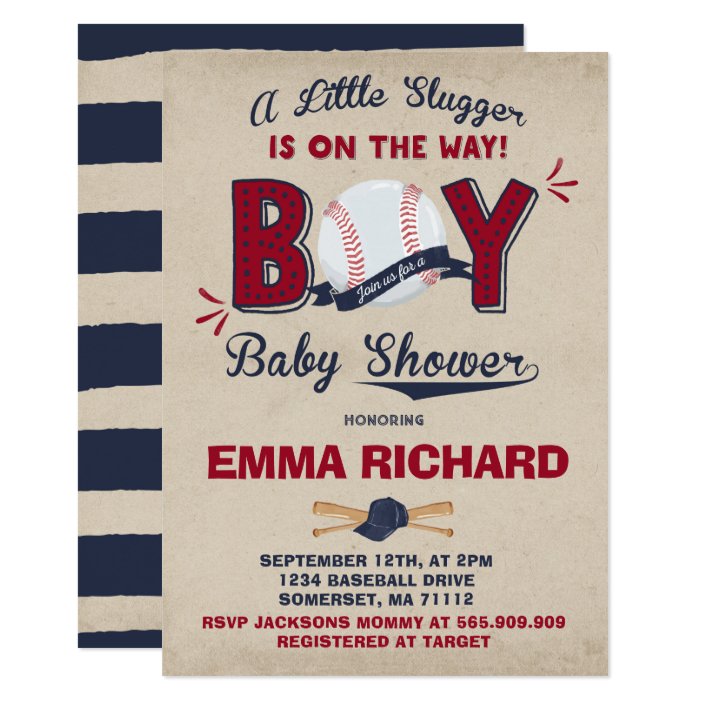 baseball baby shower invitations